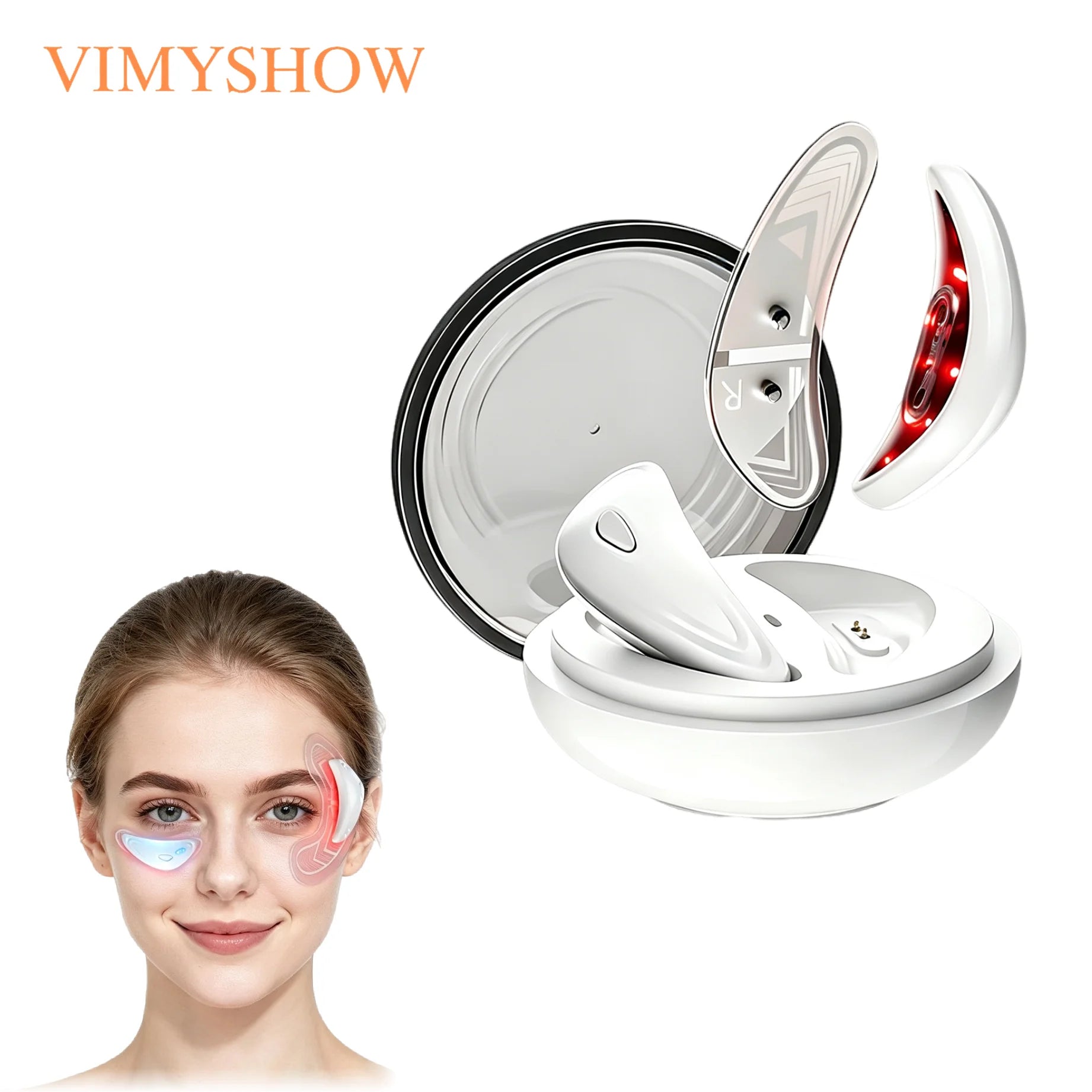 Red Light Microcurrent Under Eye Massager for Dark Circles - 1