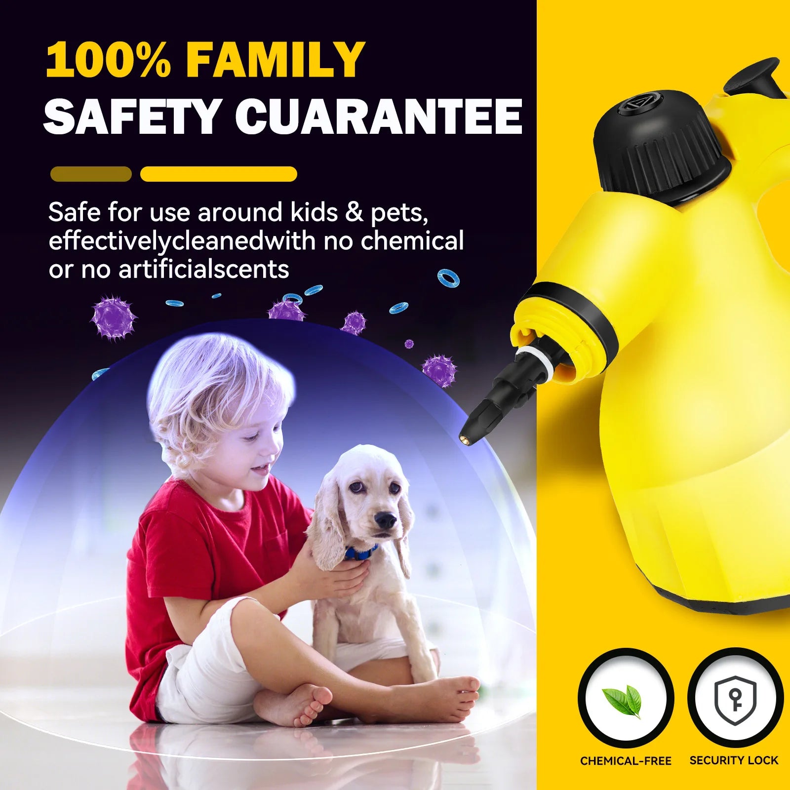 High-Pressure Handheld Steam Cleaner for Deep Home Cleaning