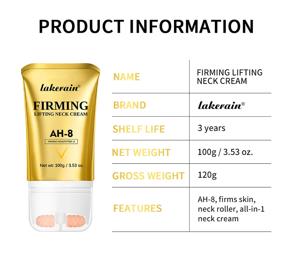 Firming Lifting Neck Cream with Integrated Massage Roller