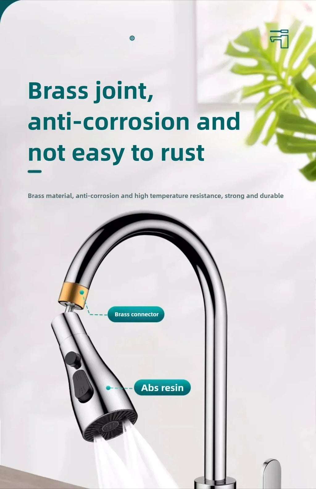 360° Rotatable Kitchen Faucet Sprayer Attachment