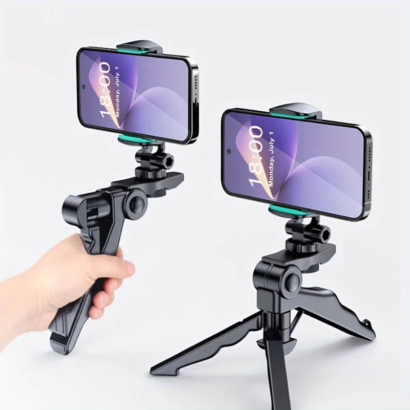 Portable Phone Tripod Stand and Handheld Selfie Grip - 1