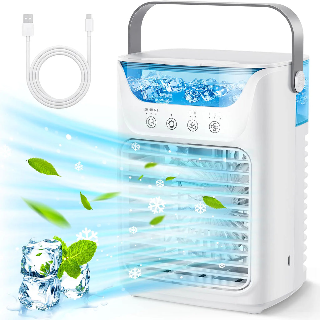 3-in-1 Portable Desktop Air Cooler and Humidifier Fan
