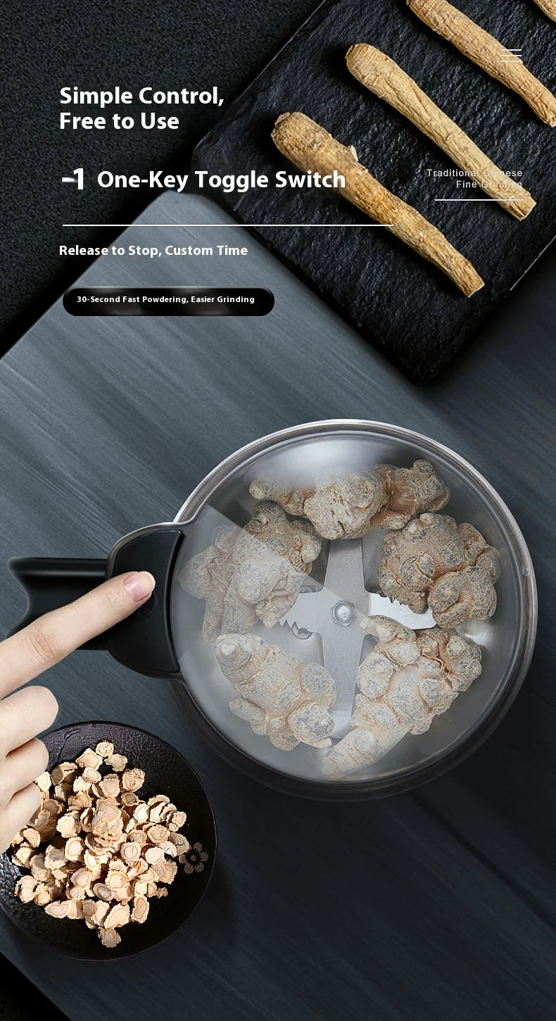 Electric Stainless Steel Spice and Grain Grinder - 8