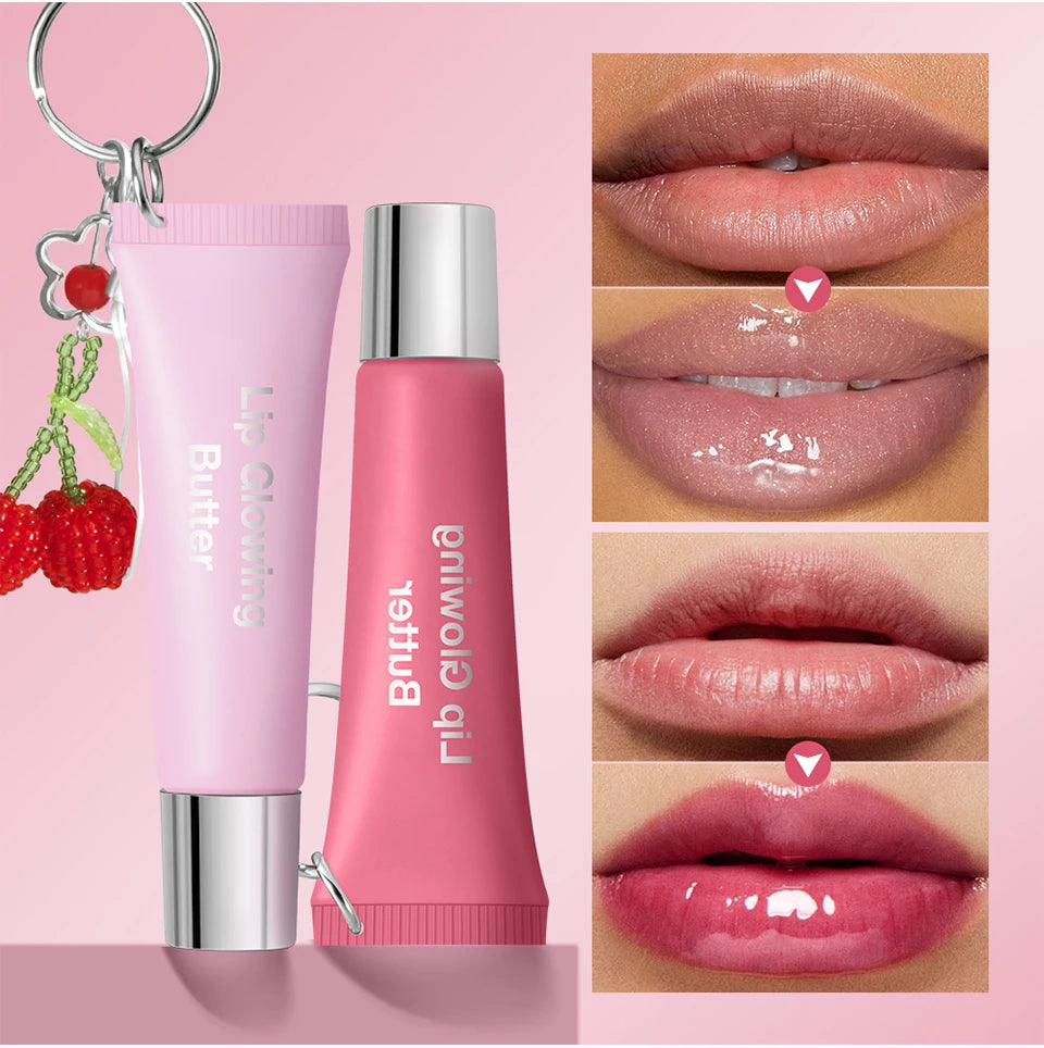 Moisturizing Lip Gloss Butter with Keychain
