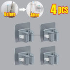 Self-Adhesive Wall Mounted Mop and Broom Organizer Holder