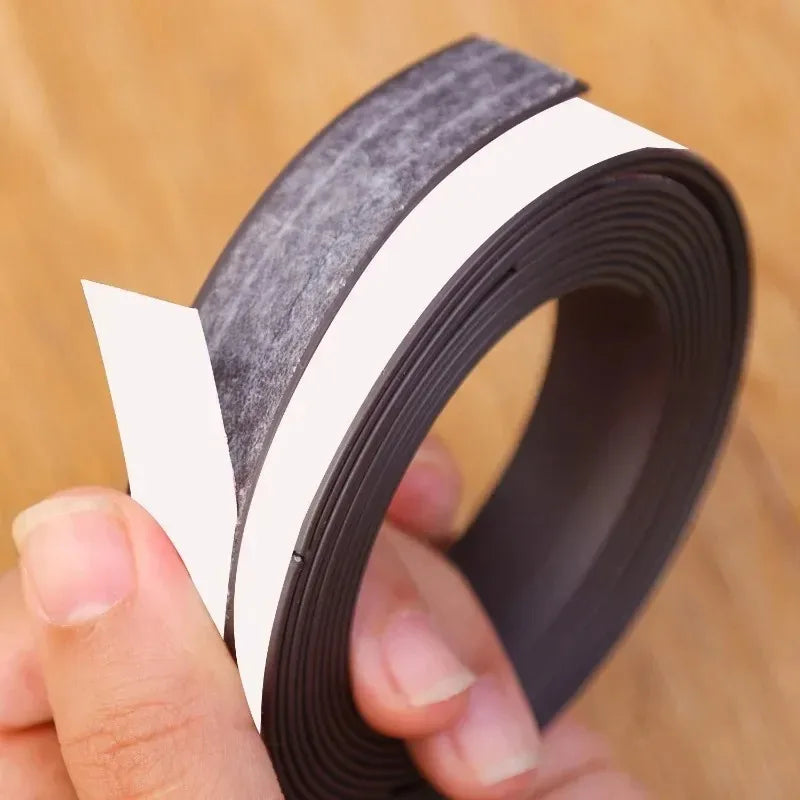 Self-Adhesive Cuttable Magnetic Strip for DIY Home Organization