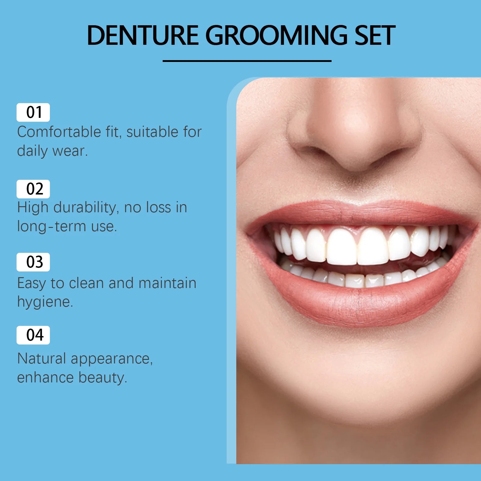 Snap-On Silicone Denture Set for Instant Smile Correction - 5