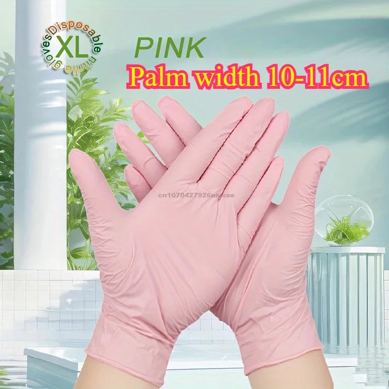 Disposable Black Nitrile Protective Gloves