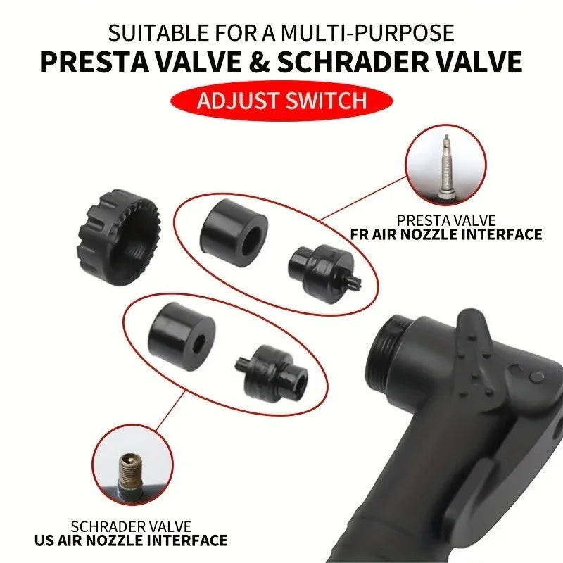 Portable Mini Bike Air Pump with Mounting Bracket