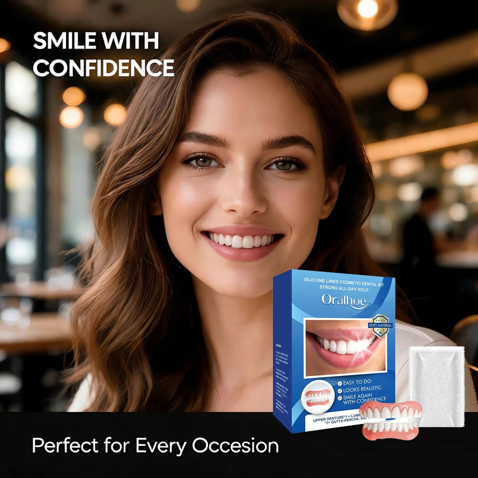 Natural Silicone Dentures for Instant Comfortable Smile - 2
