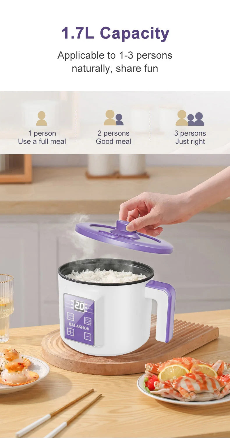 Compact Multi-Function Electric Rice Cooker for Home - 10