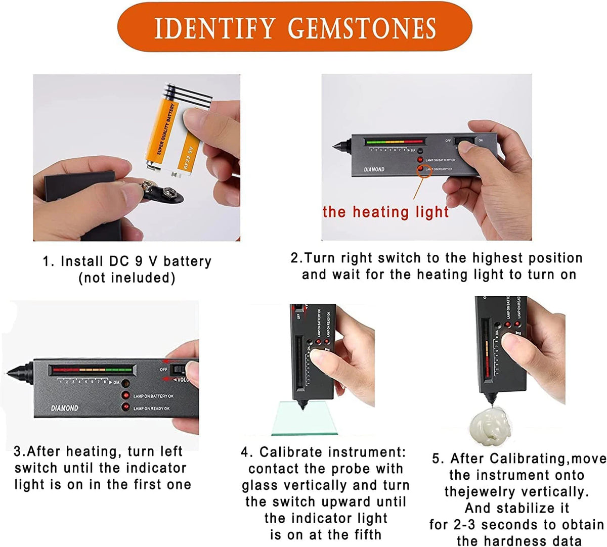 Professional Diamond Tester Pen with Carrying Case