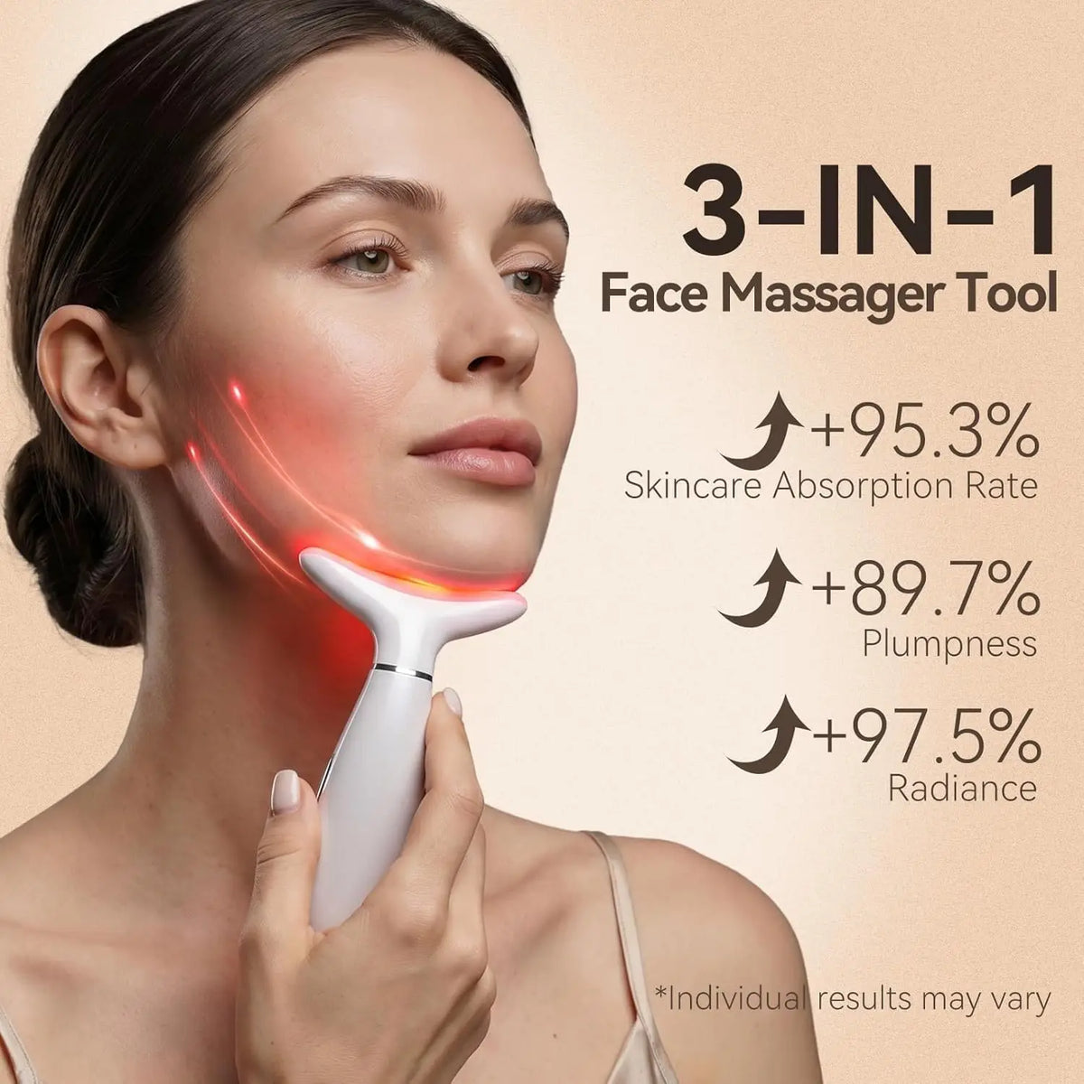 3-in-1 LED Facial & Neck Sculpting Massager