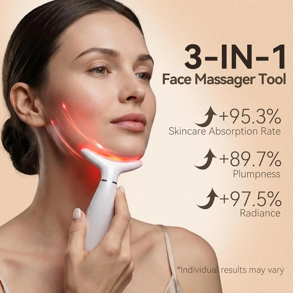 3-in-1 LED Facial & Neck Sculpting Massager