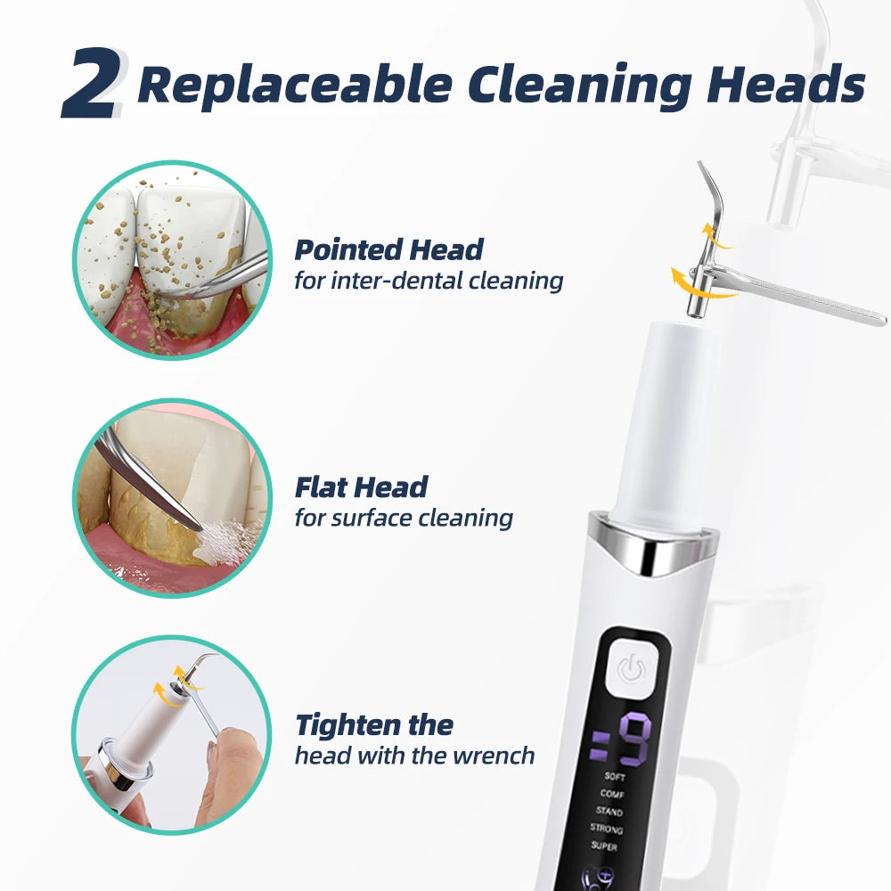 Ultrasonic Electric Teeth Tartar and Plaque Remover - 14