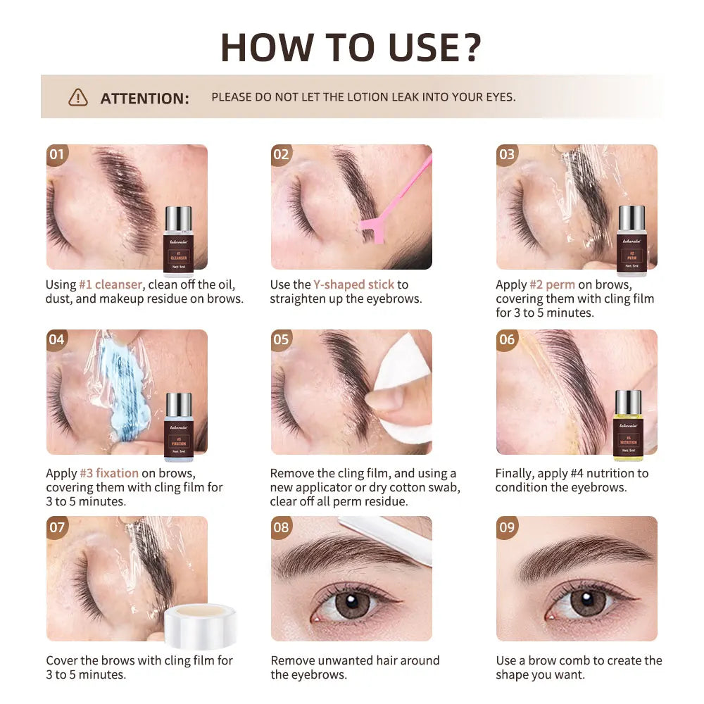 Professional Semi-Permanent Eyebrow Lamination Lifting Kit