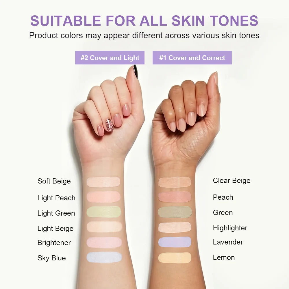 Multi-Shade Face Concealer and Color Correction Palette - 6