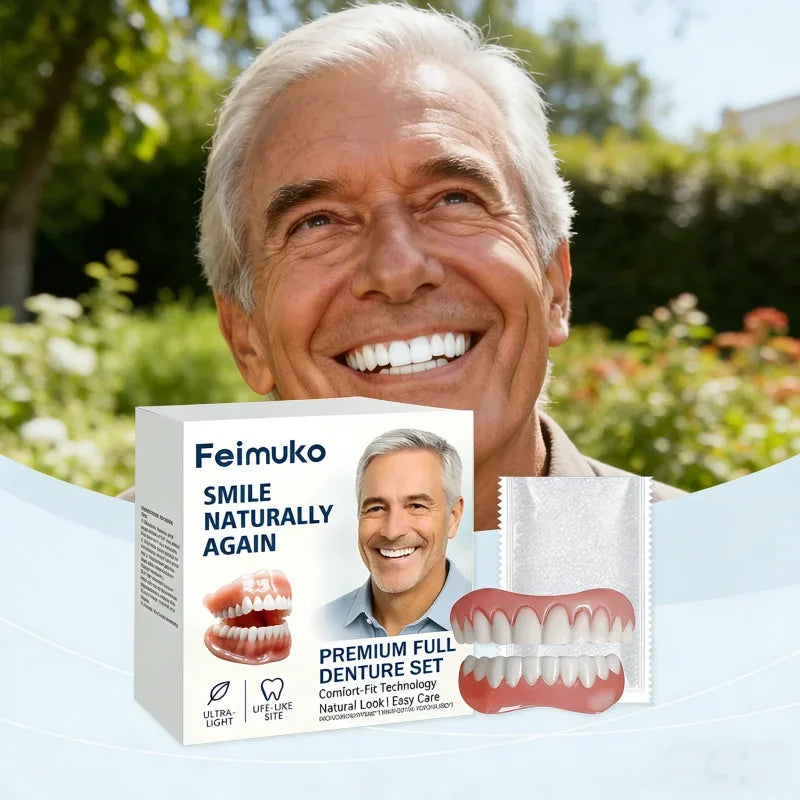 Comfortable Full Set Natural Look Dentures for Instant Confident Smile