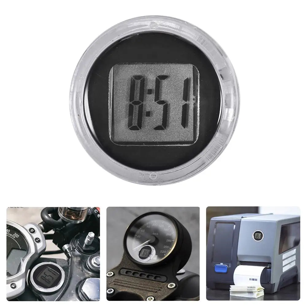 Mini Waterproof Digital Motorcycle Handlebar Clock