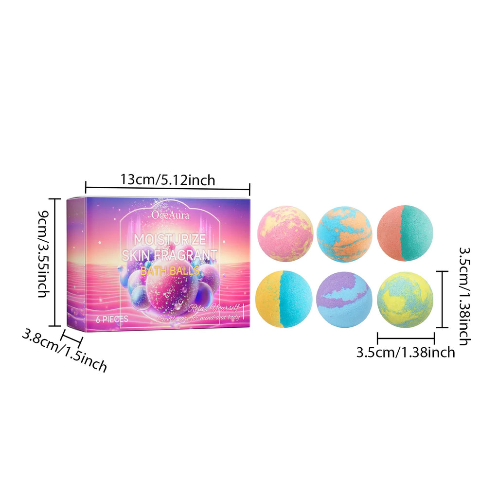 Relaxing Aromatherapy Bath Bomb Set for Skin Moisturizing