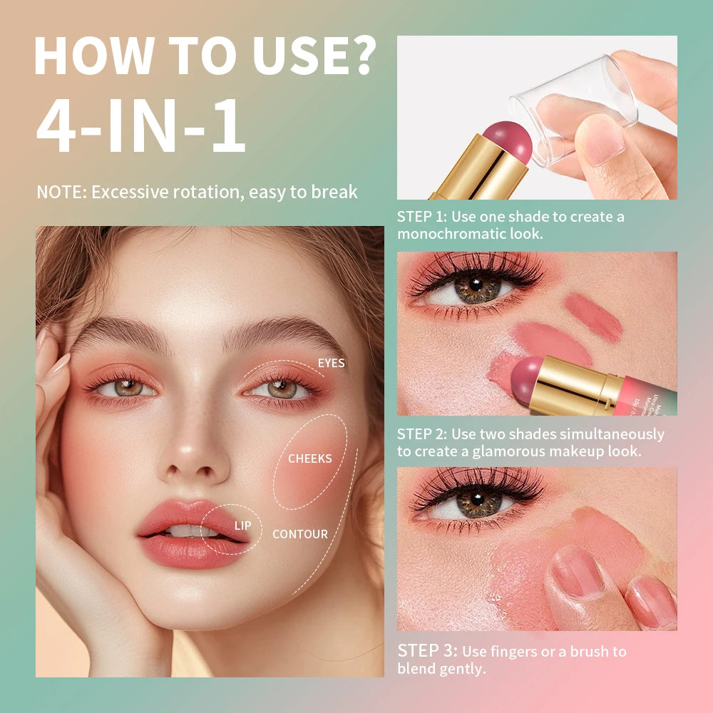 2-in-1 Double-Ended Bronzer and Blush Makeup Stick
