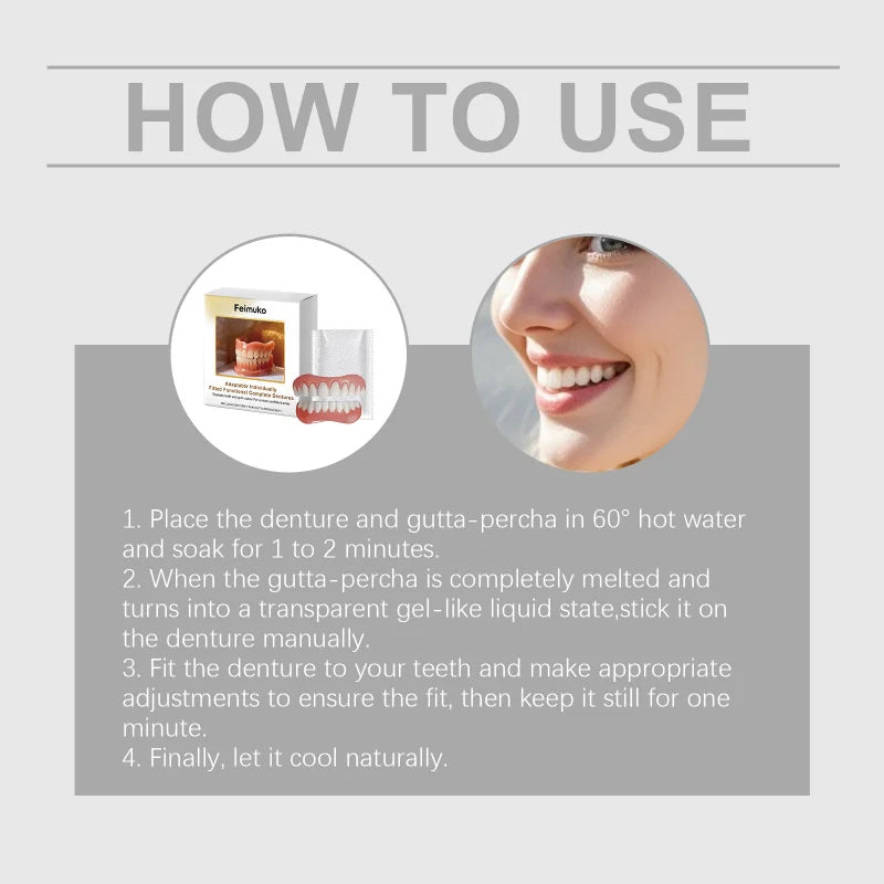 Temporary Cosmetic Denture Fitting Kit for Instant Smile - 6