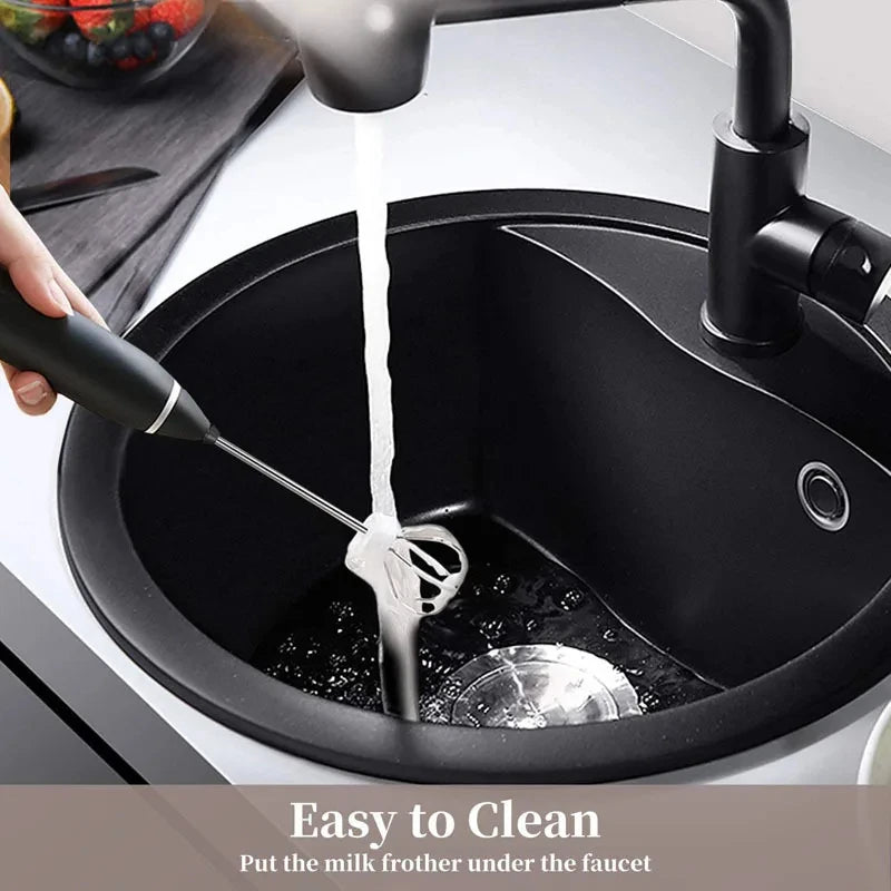 Rechargeable Electric Handheld Milk Frother and Whisk