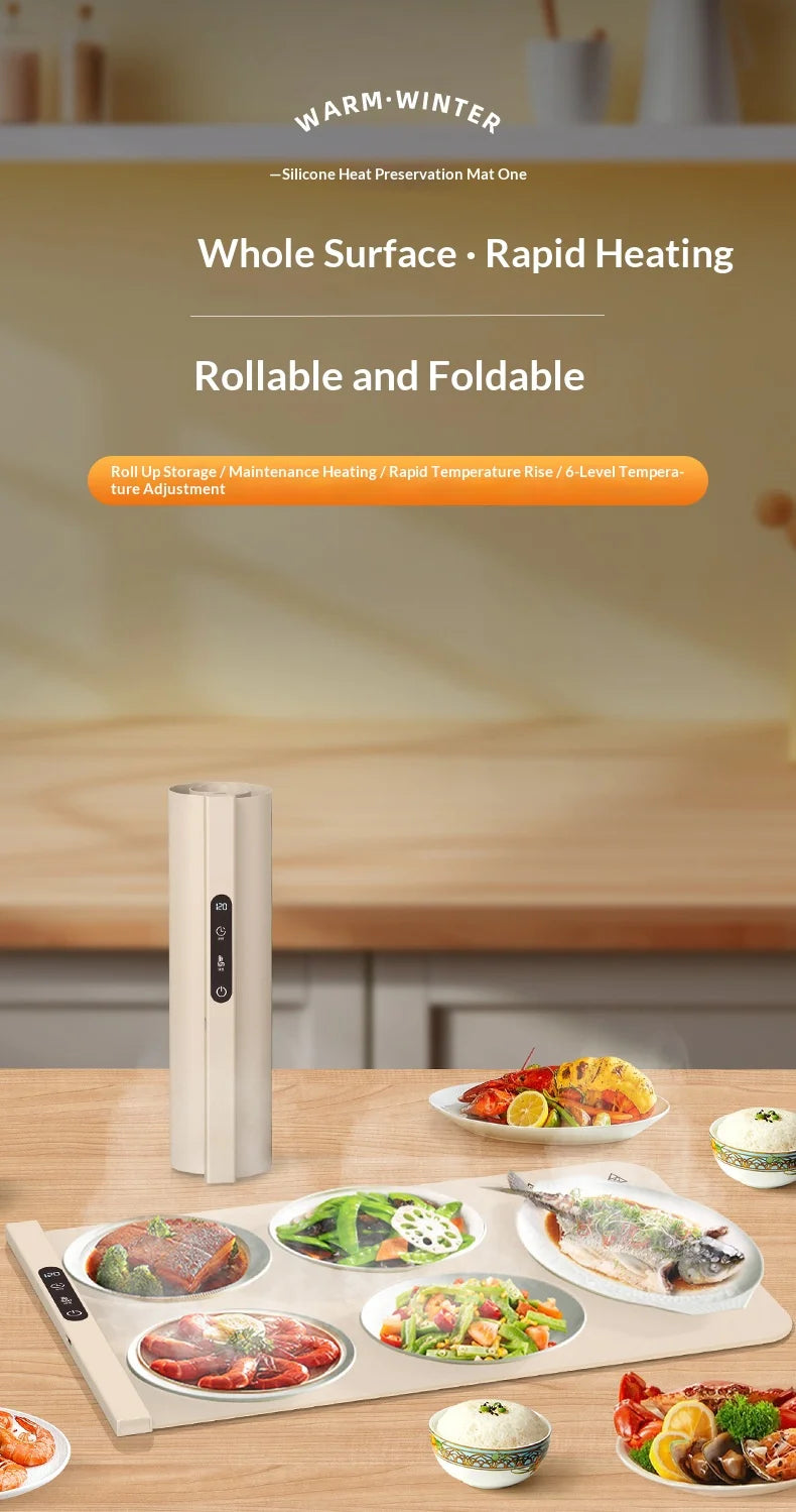 Portable Foldable Food Warming Mat for Kitchen - 6