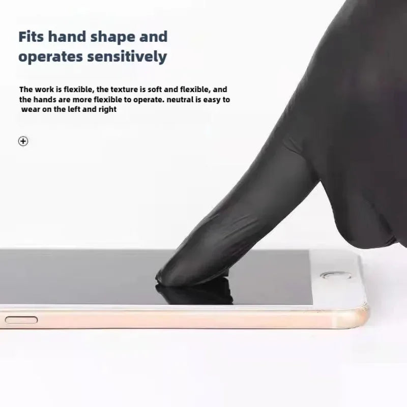 Black Disposable Nitrile Gloves for Cleaning and Household Use