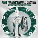 Multifunctional 18-in-1 Wire Stripping and Crimping Pliers