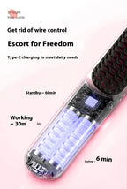 Fast-Heating Cordless Ionic Hair Straightener Brush
