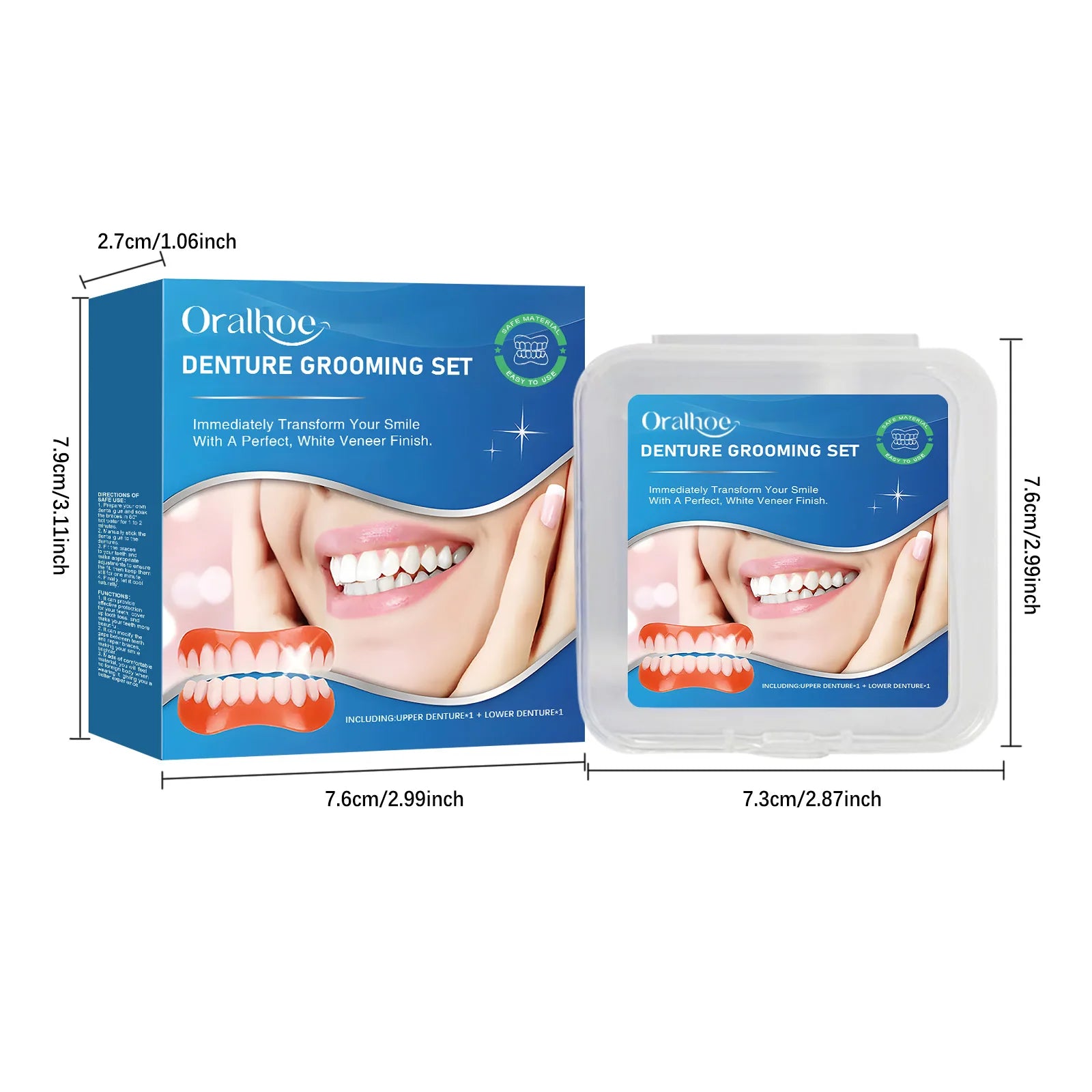 Snap-On Silicone Denture Set for Instant Smile Correction - 9