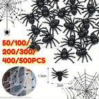 Mini Realistic Black Spider Props for Halloween Decorations