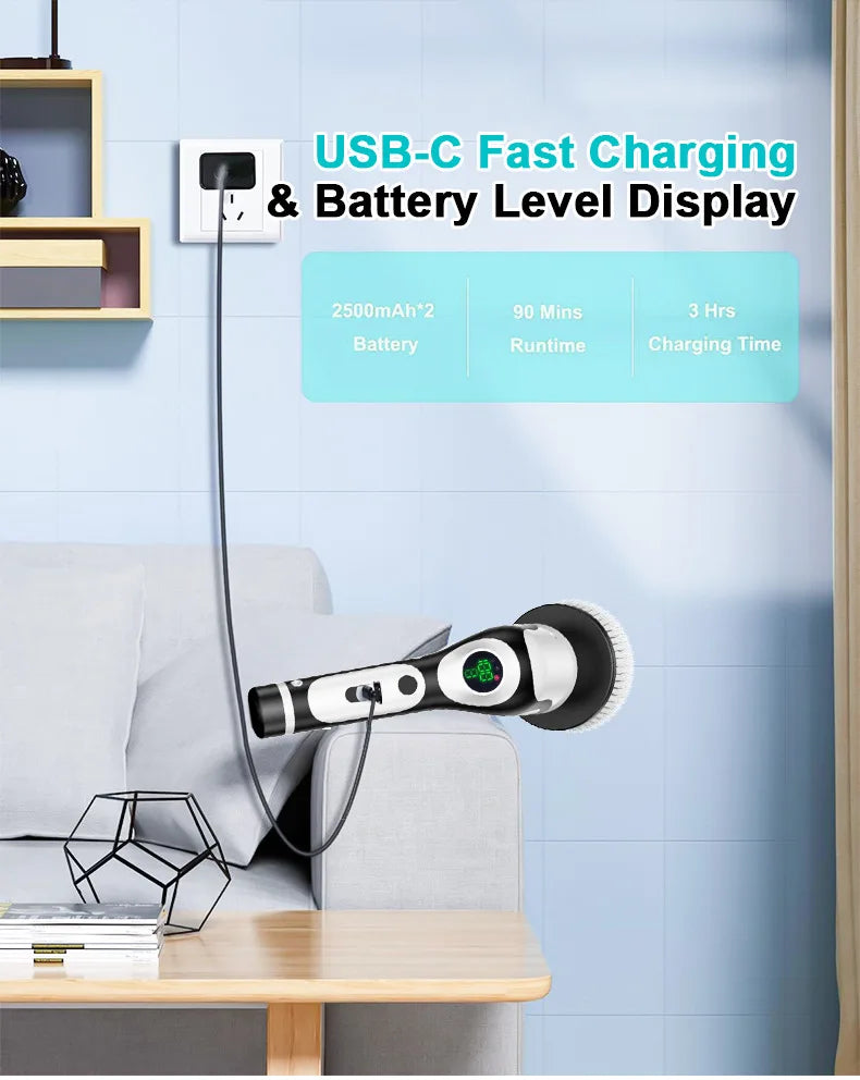 Multifunctional Electric Rotary Cleaning Brush