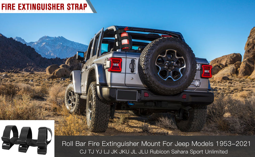 Adjustable Roll Bar Fire Extinguisher Mount for Off-Road Vehicles