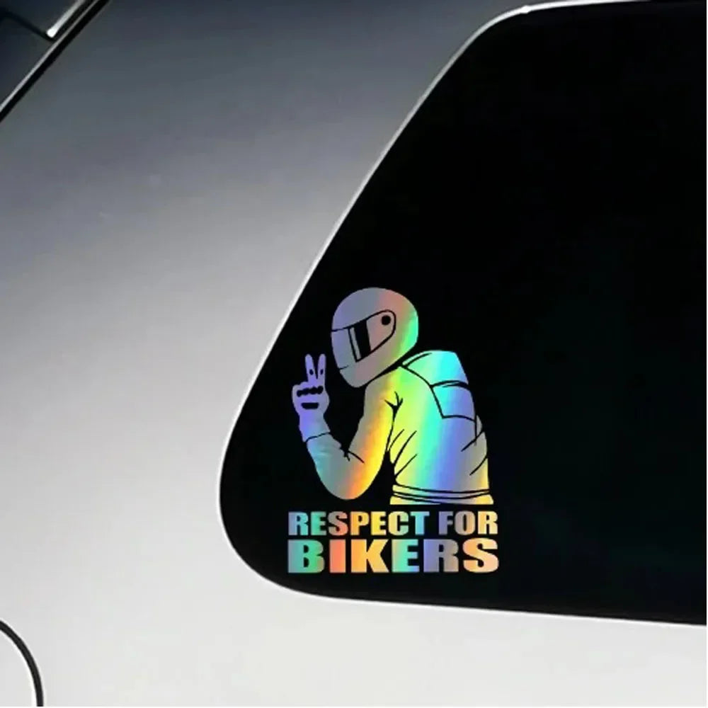 Reflective Biker Helmet Decal for Motorcycles and Cars