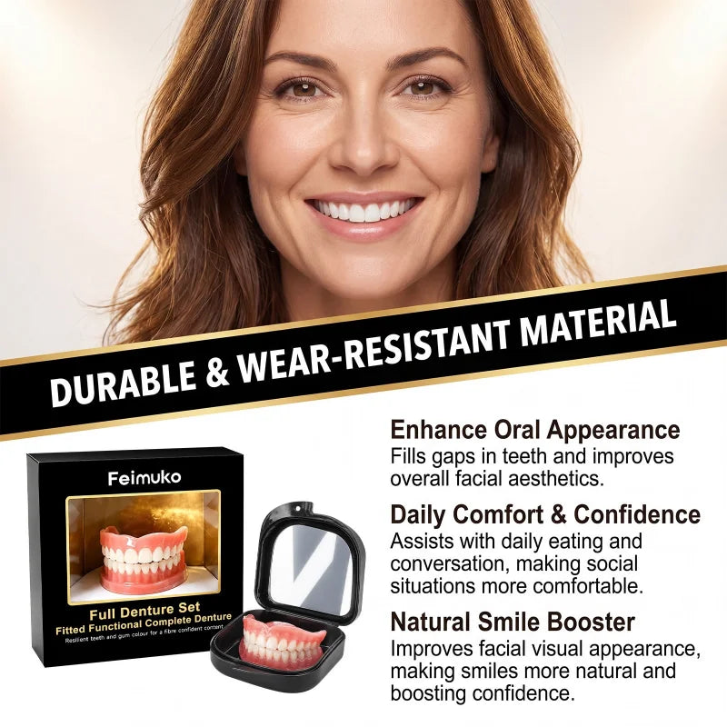 Full Mouth Silicone Denture Set for Natural Smile
