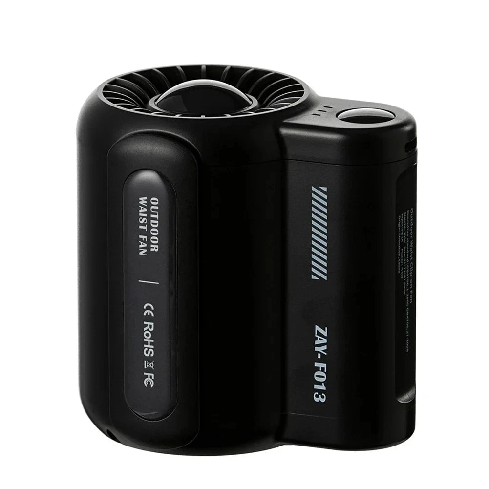 Portable Rechargeable Waist Clip Cooling Fan for Travel and Sports