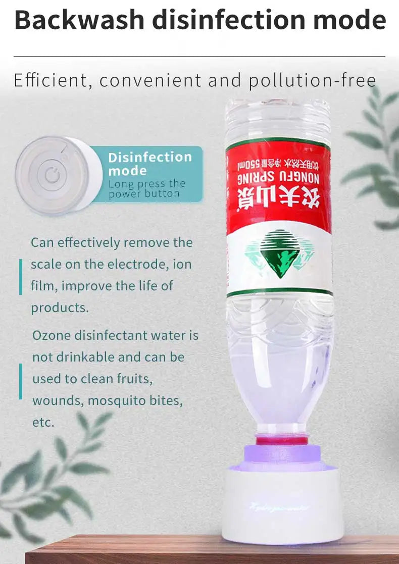 Portable Hydrogen Rich Water Ionizer Generator Bottle - 7