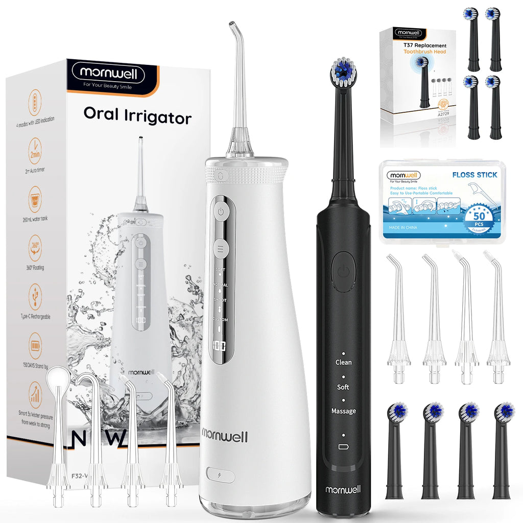 Electric Toothbrush and Water Flosser Combo