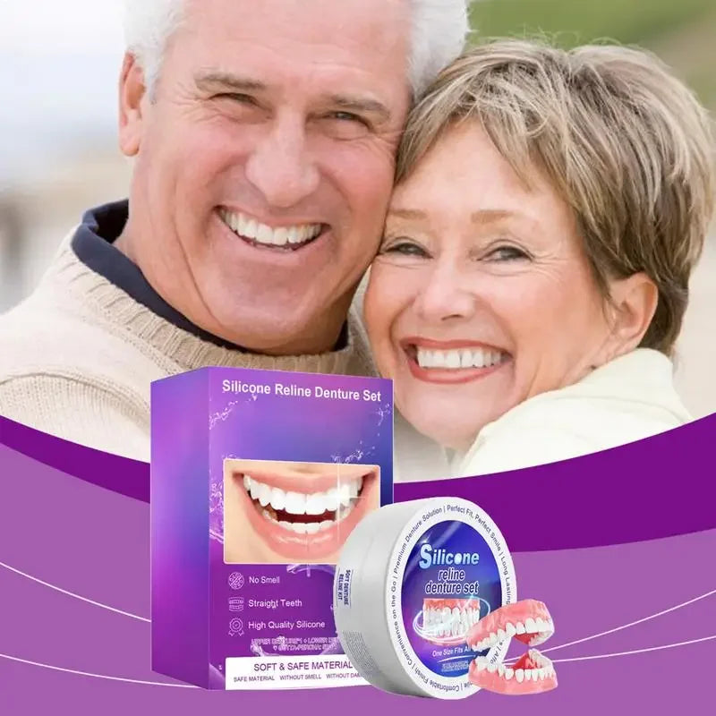 Temporary Silicone Denture Reliner Kit for Comfort and Fit