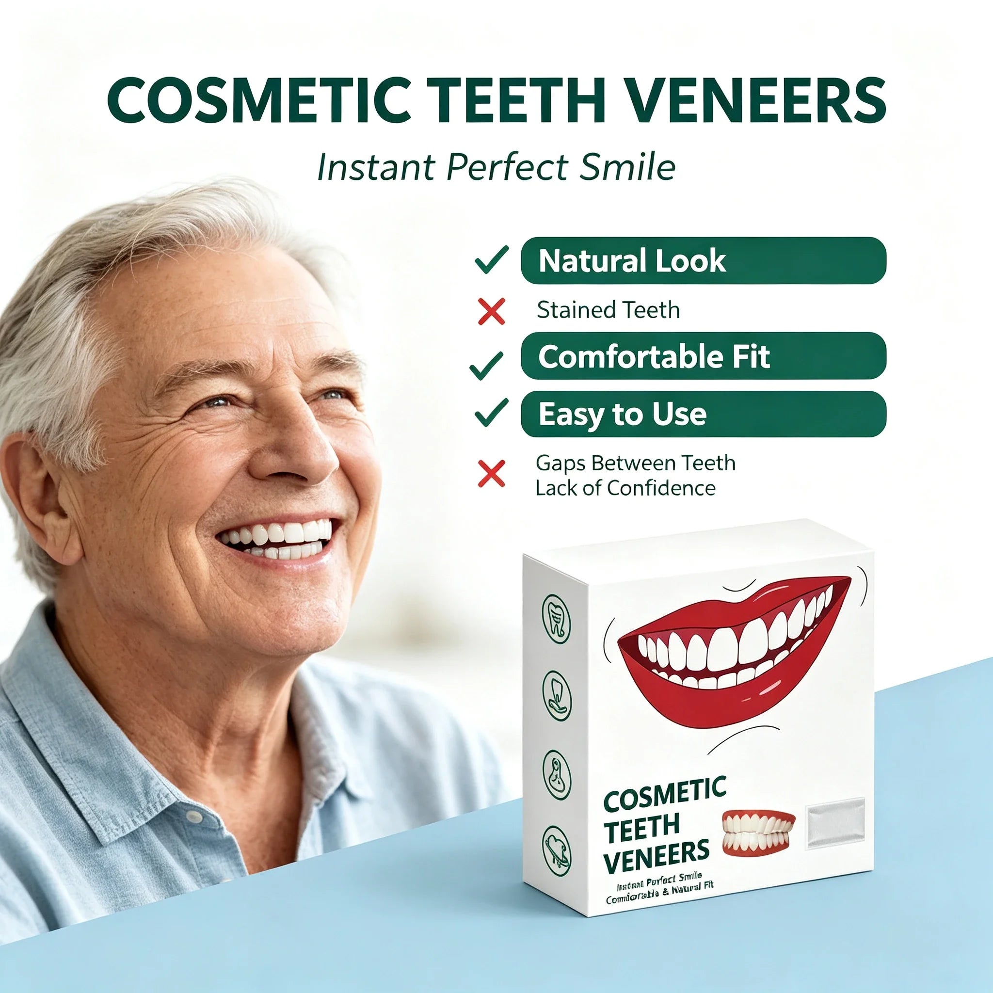 Comfortable Silicone Denture Set for Daily Oral Care - 10