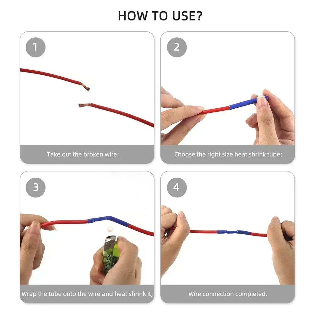 Heat Shrink Tubing Wire Insulation Wrap Kit - 16