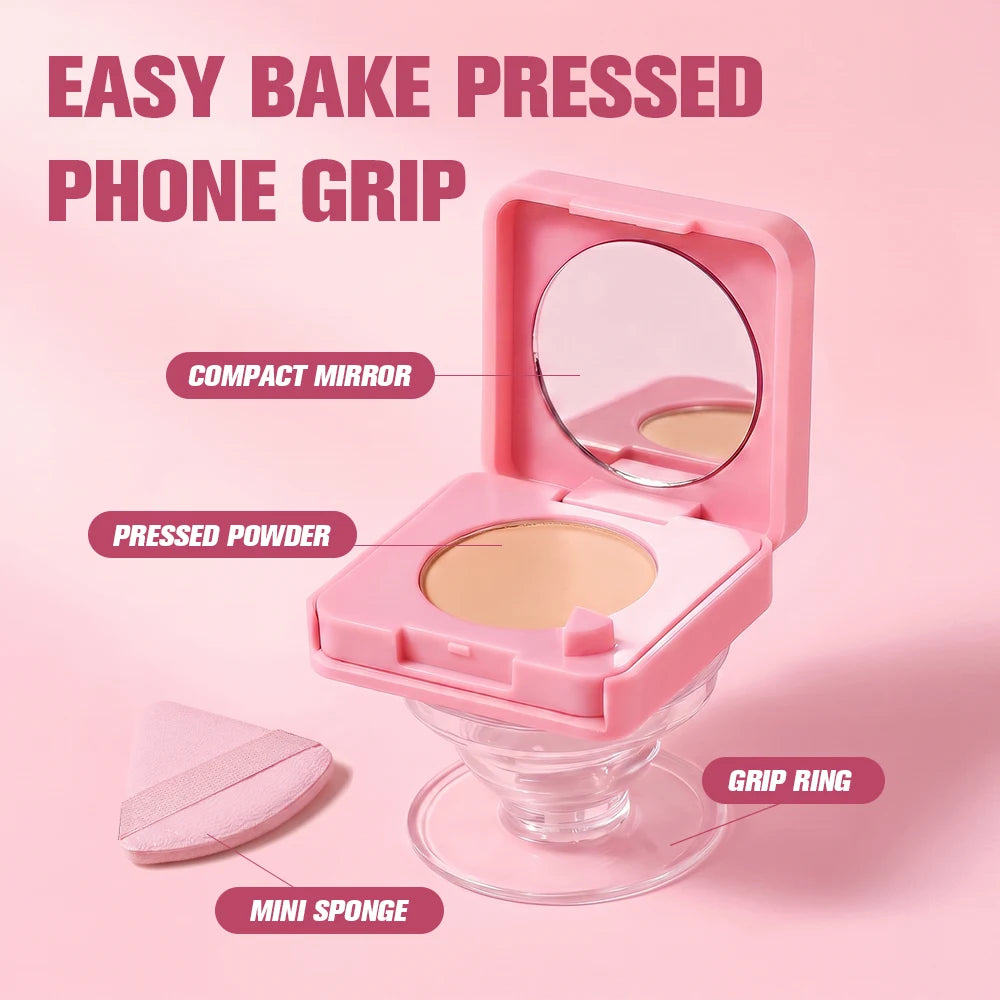Oil-Control Pressed Setting Powder with Mirror and Phone Grip