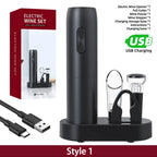 Automatic Rechargeable Electric Wine Bottle Opener Set