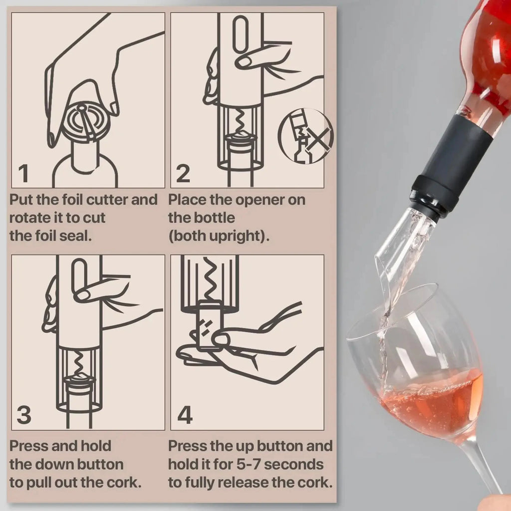 Automatic Rechargeable Electric Wine Bottle Opener