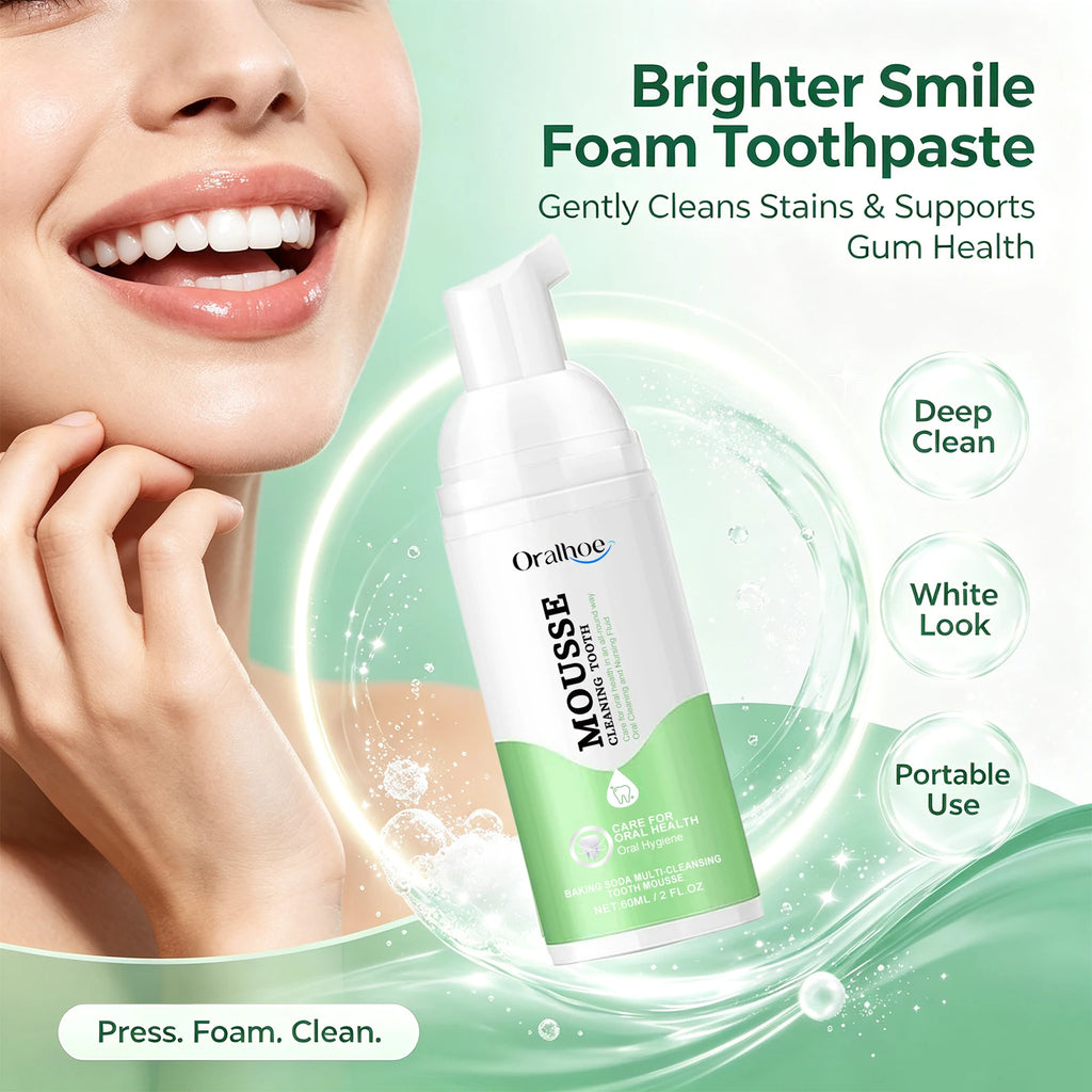 Whitening Foaming Toothpaste for Stain Removal