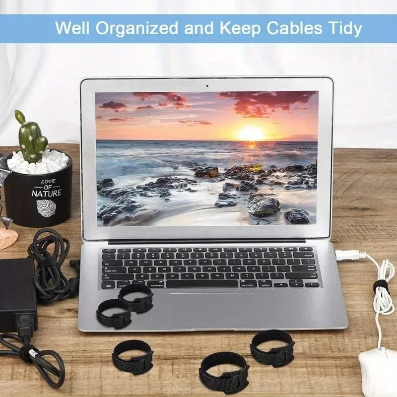 50PCS Reusable Cable Management Ties for Home and Office - 4