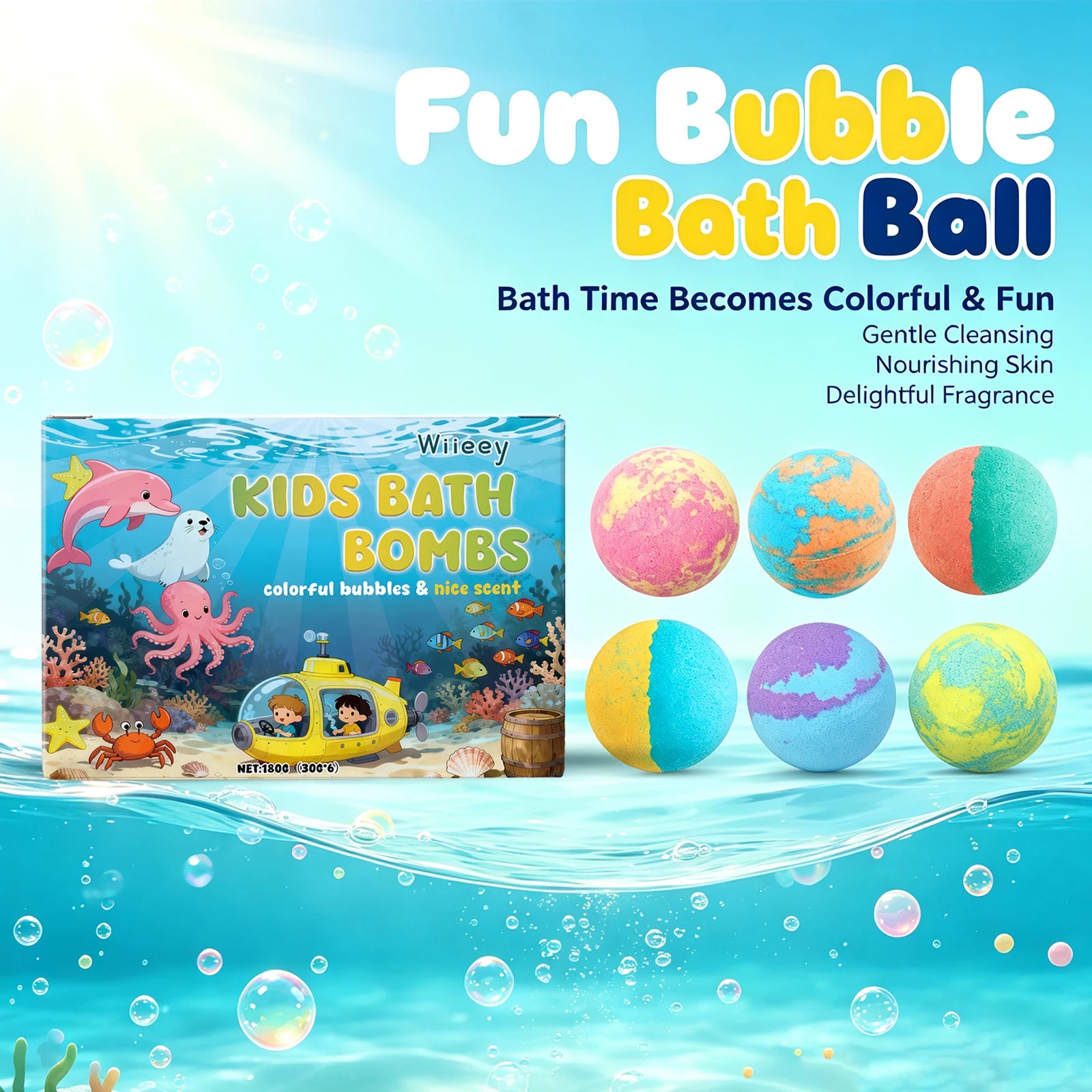 Kids Moisturizing Fizzy Bath Bomb Gift Set - 2
