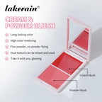 2-in-1 Cream and Powder Blush Palette for Radiant Glow